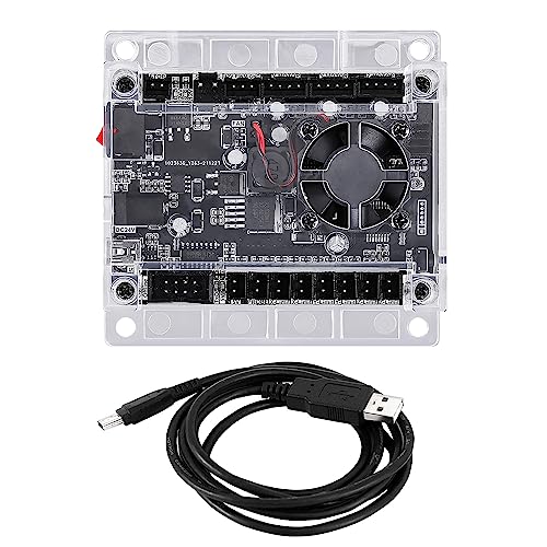 Scheda di controllo GRBL 1.1 aggiornata con ventola di raffreddamento per 1610/2418/3018 Macchina per incisione laser fai-da-te Connessione USB con controller offline Versare CNC a 3 assi