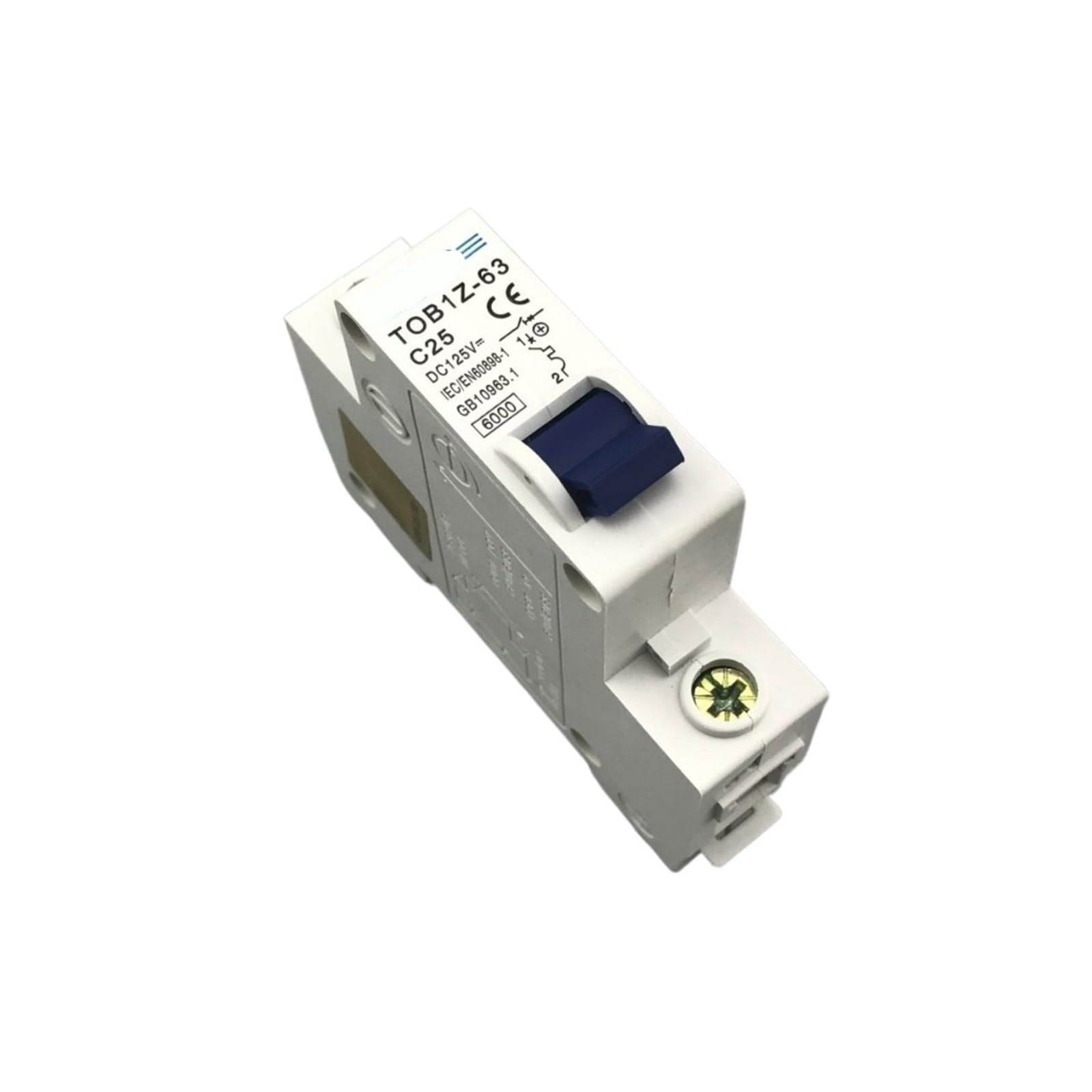 Disjoncteur TOB1Z DC 125V 25A monophasé avec courbe C pour protection de circuit continu