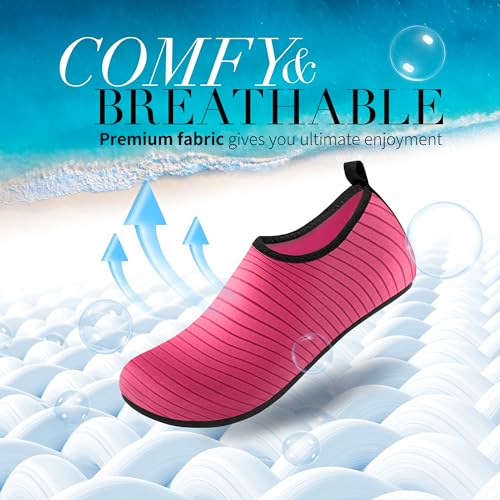 Image of Homitem Water Shoes for Women Men Aqua Socks Swim Beach Pool River Slip-On Barefoot Quick-Dry Vacation Cruise Essentials Accessories for Yoga Kayak Sports