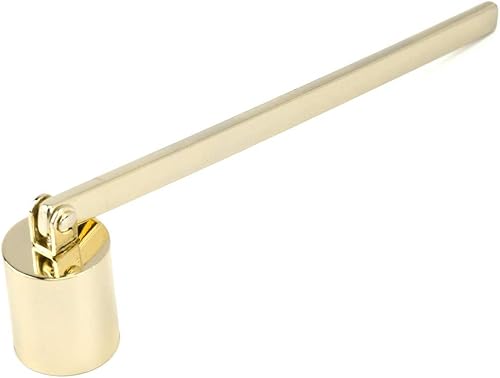 Miniatura 5 de Yoption Snuffer de mechas de velas, extintor de velas de acero inoxidable, accesorio con mango largo para apagar la llama (dorado)