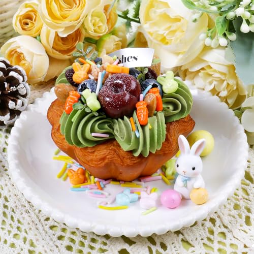 Image of Easter Sprinkles Edible,130g /4.6oz Pastel Sprinkles for Cake Decorating with Easter Egg Carrot Bunny Jimmies and Nonpareils in 5-Cell, Ice Cream, Donuts, Macaron Toppings Supplies