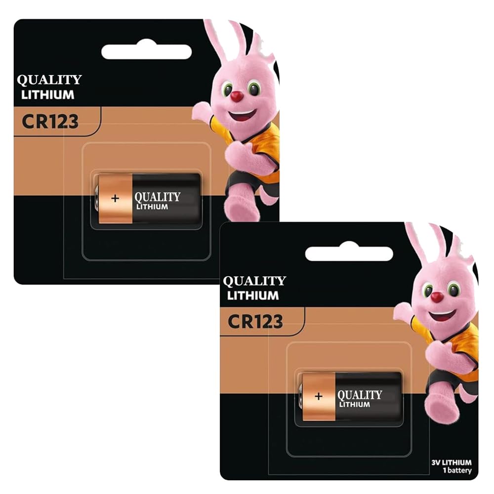 Imaginea CR123 3V Lithium Battery | 3 Volt High Power Batteries | Suitable for use in Camera sensors, keyless Locks, Photo Flash and flashlights Home Safety & Security Devices