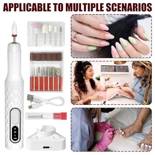 Kit de lime à ongles électrique portable pour meulage et polissage de manucure en gel