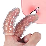 2Pcs Adult Finger Vibrator Accessories, Finger Sleeve Vagina Clitoral Nipple G-Spot Stimulator Anal Sex Toys for Adult Women Men Couples