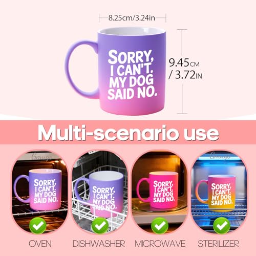 Taza de cerámica G MUGS 13oz color amarillo y rosa miniatura 3