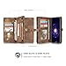 Galaxy S7 Case,AKHVRS Handmade Genuine Cowhide Leather Wallet Cover Case - Large Capacity zipper Leather Wallet Case Detachable Magnetic Hard Case for Samsung Galaxy S7 (Dark brown)