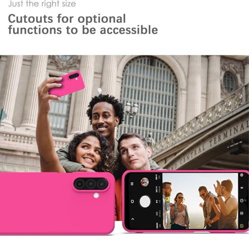 Image of YATWIN Silicone Case for Samsung Galaxy A17 4g /5g, Soft-Touch, Shockproof, DustProof, Antiskid Phone Cover for Samsung Galaxy A17 4g /5g - Magenta