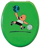 Sanitop-Wingenroth - 40586 7- WC-Sitz Dekor Comic Fußball - Toilettensitz mit Holz-Kern - & Metall - Scharnier