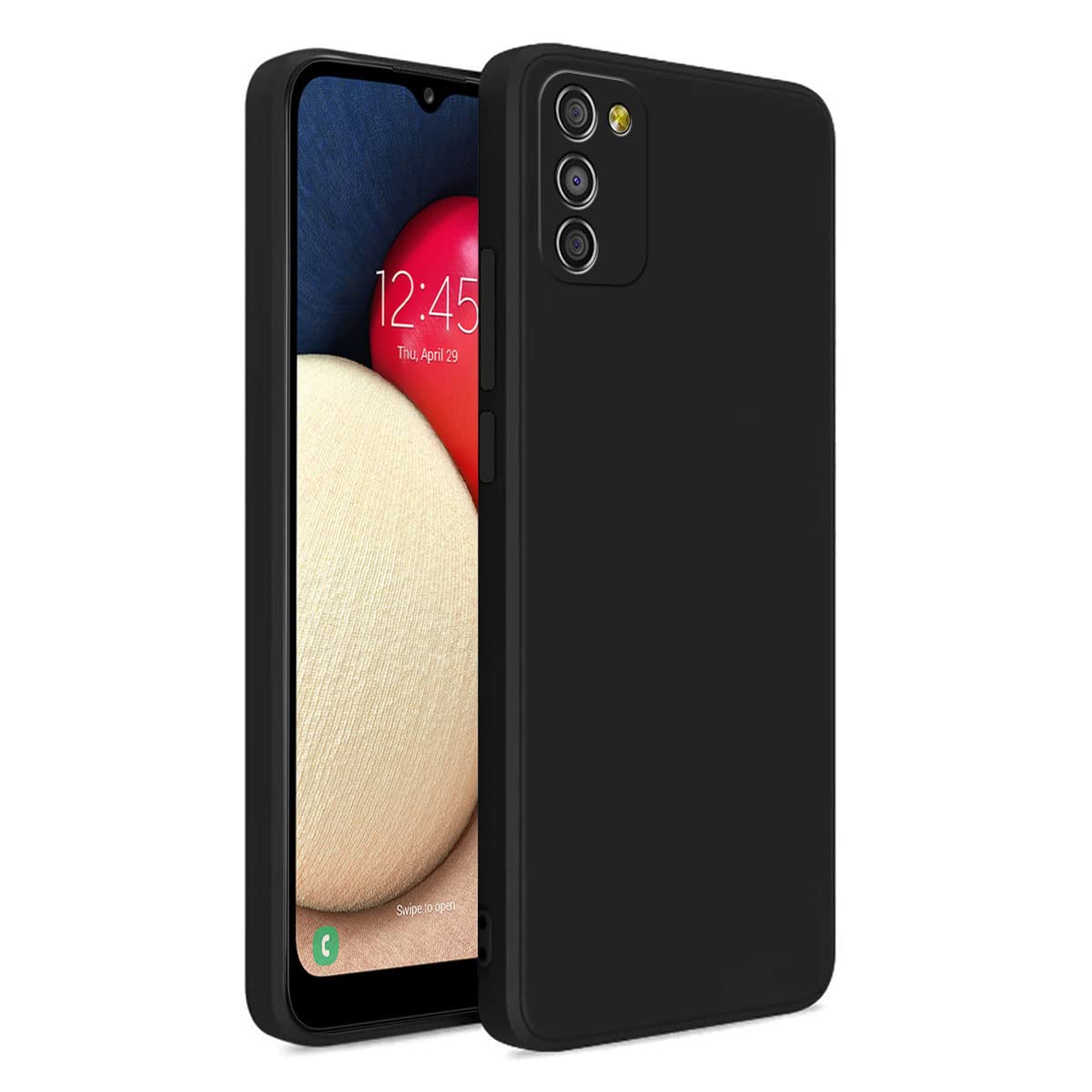 LIRAMARK Silicone Soft Back Cover Case for Samsung Galaxy M02s | F02s | A02s (Silicone Black) (B0BL15MRMP) Amazon Price History, Amazon Price Tracker