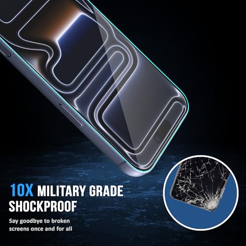 Image of ArmourPro Tempered Glass for iPhone 17 Pro Max - 9H Screen Protector with Black Border, Anti Scratch, Edge-to-Edge Coverage, HD Clarity, Smooth Touch, Case Friendly | Black