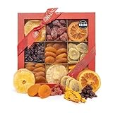 Walnut Tree – Dried Fruit Gift Box – Handpacked in the UK with Pineapple, Strawberry, Orange, Cherry, Apricot, Kiwi, Mango – Vegan, Vegetarian, Halal, Kosher, Gluten Free Diets – 650g