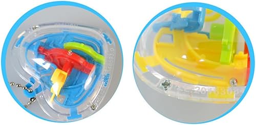 Miniatura 5 de ibasenice 4 unids regalo de cumpleaños niños esfera laberinto juguetes 3D interactivo laberinto juego rompecabezas juguete laberinto bola teaser