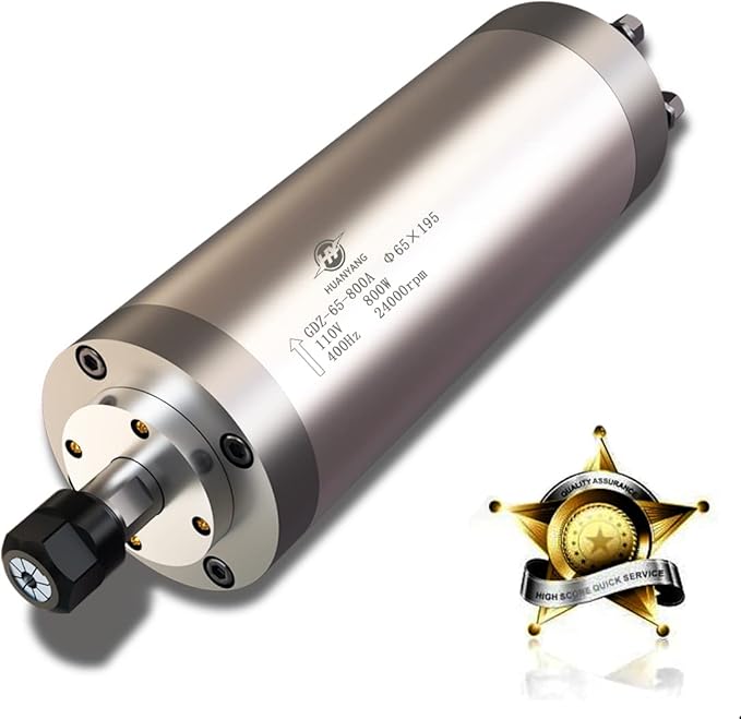Huanyang Water Cooled CNC Spindle Milling Motor 110V 800W 24000RPM