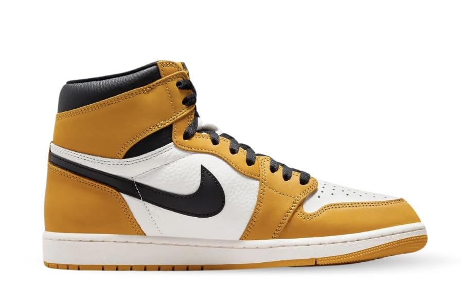 Image of NIKE Air Jordan 1 Retro High OG Yellow Ochre (DZ5485-701, Yellow Ochre /Sail /Black)
