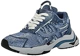 Tomaia decorata Ash Womens Sneaker Race Strass, Blu, 35.5 EU