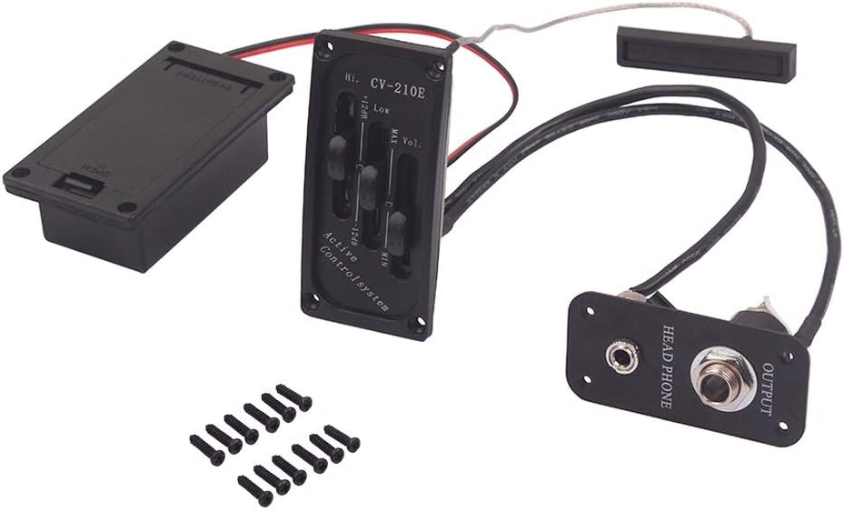 Alnicov Electric Violin Pickup Piezo Preamp Accessory With Active Tone System