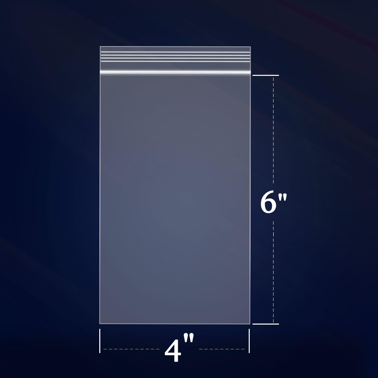 iMailer - 1000 Count - 4" x 6" Small Plastic Bags - 2 Mil Clear Reclosable Bags