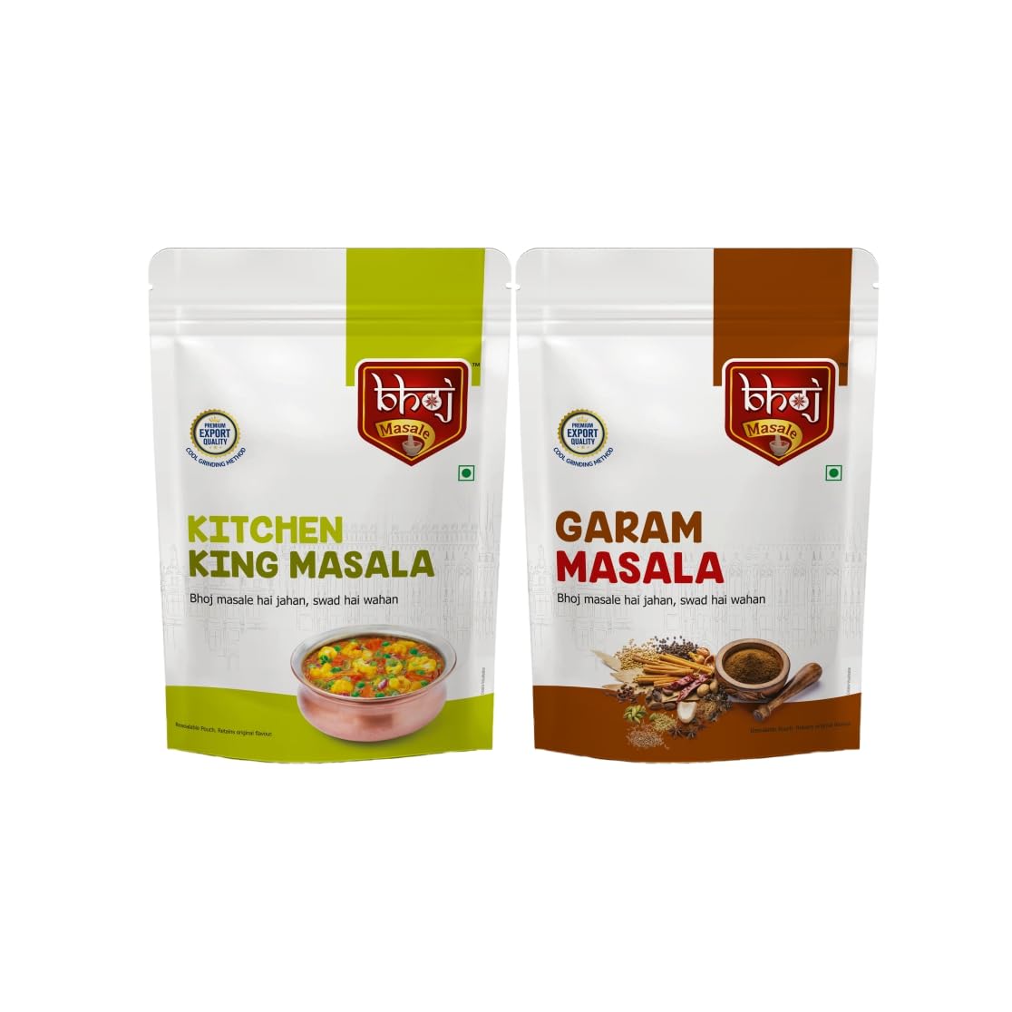 Bhoj Masale Kitchen King And Garam Masala Powder Combo Pack 200Gm Each | Aromatic Jain Spice Flavorful Indian Cooking | Flavorful Cooking | No Artificial Flavor Added | No Onion & No Garlic Added (B0CGLX244Q) Amazon Price History, Amazon Price Tracker
