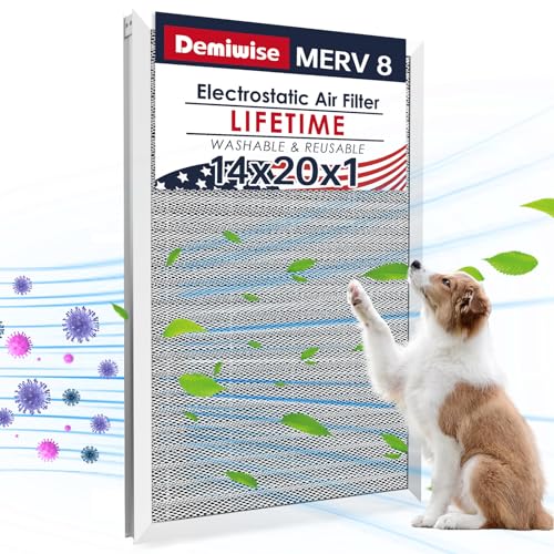Image of 14x20x1 Electrostatic Air Filter, 8 Stage Washable Aluminum AC /HVAC Furnace Filter, Reusable Lifetime Permanent Air Filter, Easy to Clean,Increases Airflow(Actual Size:13.50x19.50x0.82)