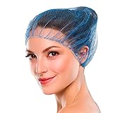 ABC PACK & SUPPLY Blue Disposable Hair Net, 28 Inches. Pack of 100 Nylon Hairnet Medical. Disposable Hair Cap. Unisex Surgical Head Cover. Elastic Hairnets for Cooking, Cleaning, Food Service