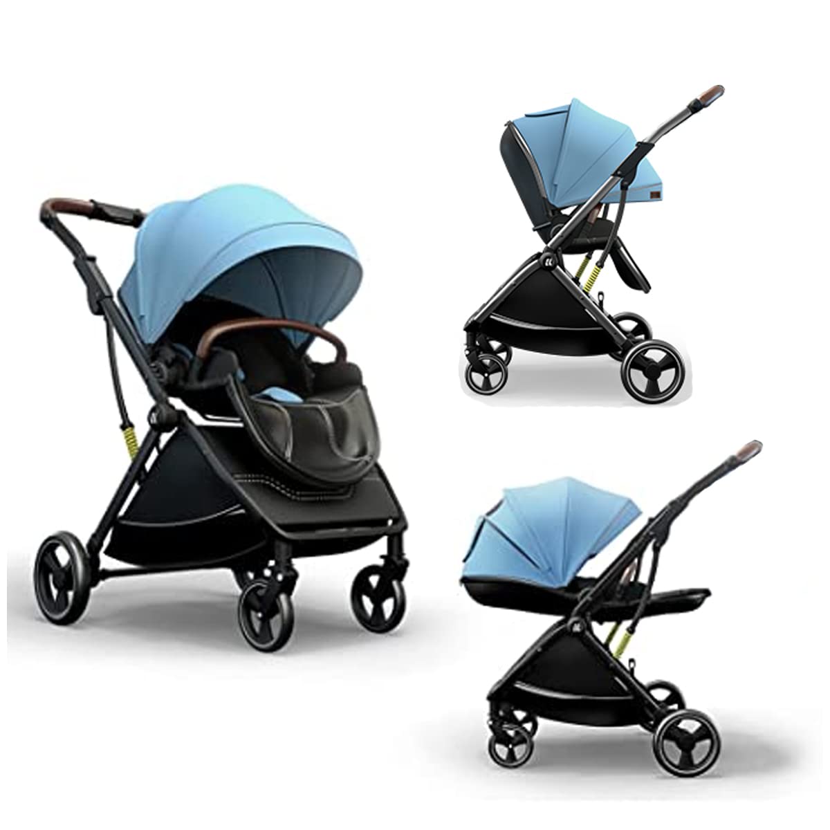 StarAndDaisy Multi-Purpose, Multi-Adjustment Stroller pram Travel Friendly, Broad seat & Bed Buggy for 0-36 Months (Coballe Blue)