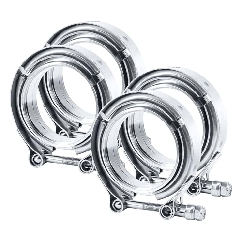 EVIL ENERGY 3.0 Inch V Band Clamp with Flange Male Female 304 Stainless Steel 4PCS