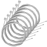 6 Stück Fahrrad Bremszug, 1,75m Lang Edelstahl Fahrrad Seilzug, Universal Bremszug Rennrad für Fahrradteile Bautenzug Seilzug
