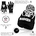 Ultra Game NFL Official Youth Super Soft Winter Beanie Knit Hat with Extra Warm Touch Screen Gloves, Las Vegas Raiders, Team Color 2, 1SIZE