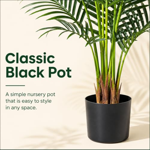 Image of 5.2ft Artificial Palm Tree Indoor Plant Tall Fake Tropical Paradise Palm Tree in Pot with Real Bark Design Faux Areca Palm Tree for Home Office Living Room Bedroom Farmhouse Modern Decor 1pcs