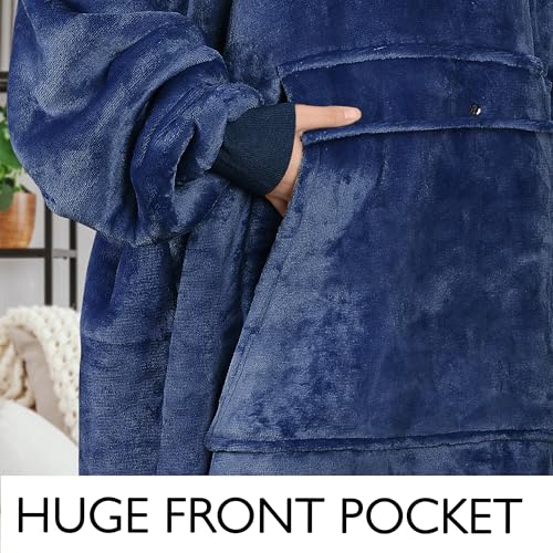 Image of Catalonia Oversized Hoodie Blanket Sweatshirt, Comfortable Sherpa Giant Pullover with Large Front Pocket for Adults Men Women Teenagers Wife Girlfriend