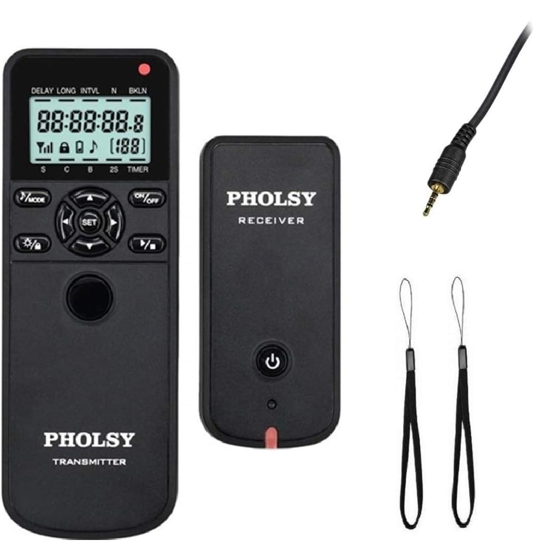 Amazon | PHOLSY ワイヤレスレリーズ タイマーリモートコントローラー