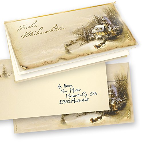 tatmotive 10-er Set Weihnachtskarten Klappkarten Grußkarten Set Motiv WINTERIDYLLE Frohe Weihnachten mit Umschlag und mit Einlegeblätter zum bedrucken tatmotive 10-er Set Weihnachtskarten Klappkarten Grußkarten Set Motiv WINTERIDYLLE Frohe Weihnachten mit Umschlag und mit Einlegeblätter zum bedrucken
