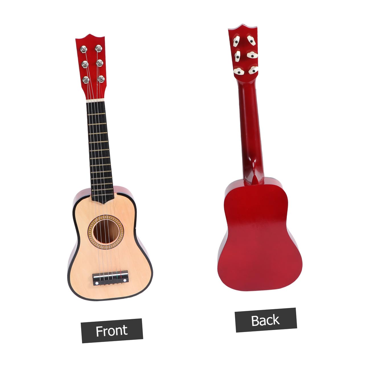 IMIKEYA Guitarra Acústica para Principiantes Instrumento Musical de Madera para Guitarra Infantil Beige para Aprender Tocar y Regalo Educativo