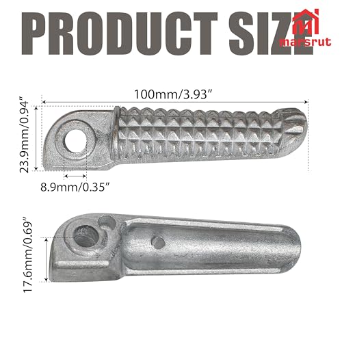 Image of 1 Pair Foot Pegs Compatible with Yamaha YZF R3 R25 MT25 MT03 MT-03 2014-2023, Motorcycle Footrest Pedal Bracket Peg Rest, Aluminum Driver Passenger Footpeg Set, Posapies Para Moto (Rear)