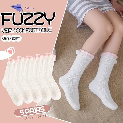 Image of EBMORE Womens Fuzzy Socks Fleece Fluffy Cabin Plush Warm Sleep Soft Cozy Winter Adult Socks