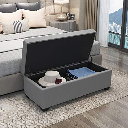 Banc à chaussures de rangement rectangulaire et tabouret de lit moderne - 2