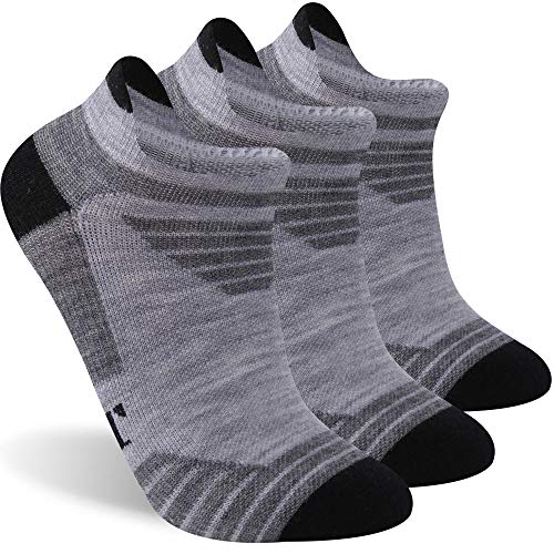90% Merino Wool Low Cut Athletic Ultra-Light Running Ankle Socks, Tennis Golf Socks for Women & Men