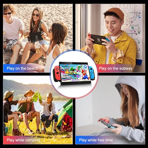 Bedail Fully Integrated Portable Monitor For Switch,Removable 18650 Battery(Not Included),1080P 10.1 Inch Extender Screen With Usb Type-C thumb #6