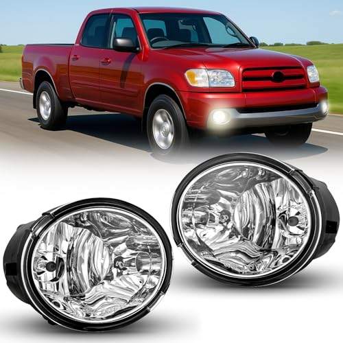 Image of Nilight Fog Lights Assembly Compatible with 2001 2002 2003 2004 2005 2006 2007 Toyota Sequoia 2000-2006 Tundra(NOT fit steel front bumper models) w /9006 12V 51W Bulbs Clear Lens