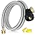 Aekops 6 FT Propane Hose Adapter 1lb to 20lb Converter with Gauge, Stainless Steel Braided Buddy Heater Propane Hose Compatible with Portable Heaters, Tabletop Griddle, Coleman Stoves, Weber Q Grills