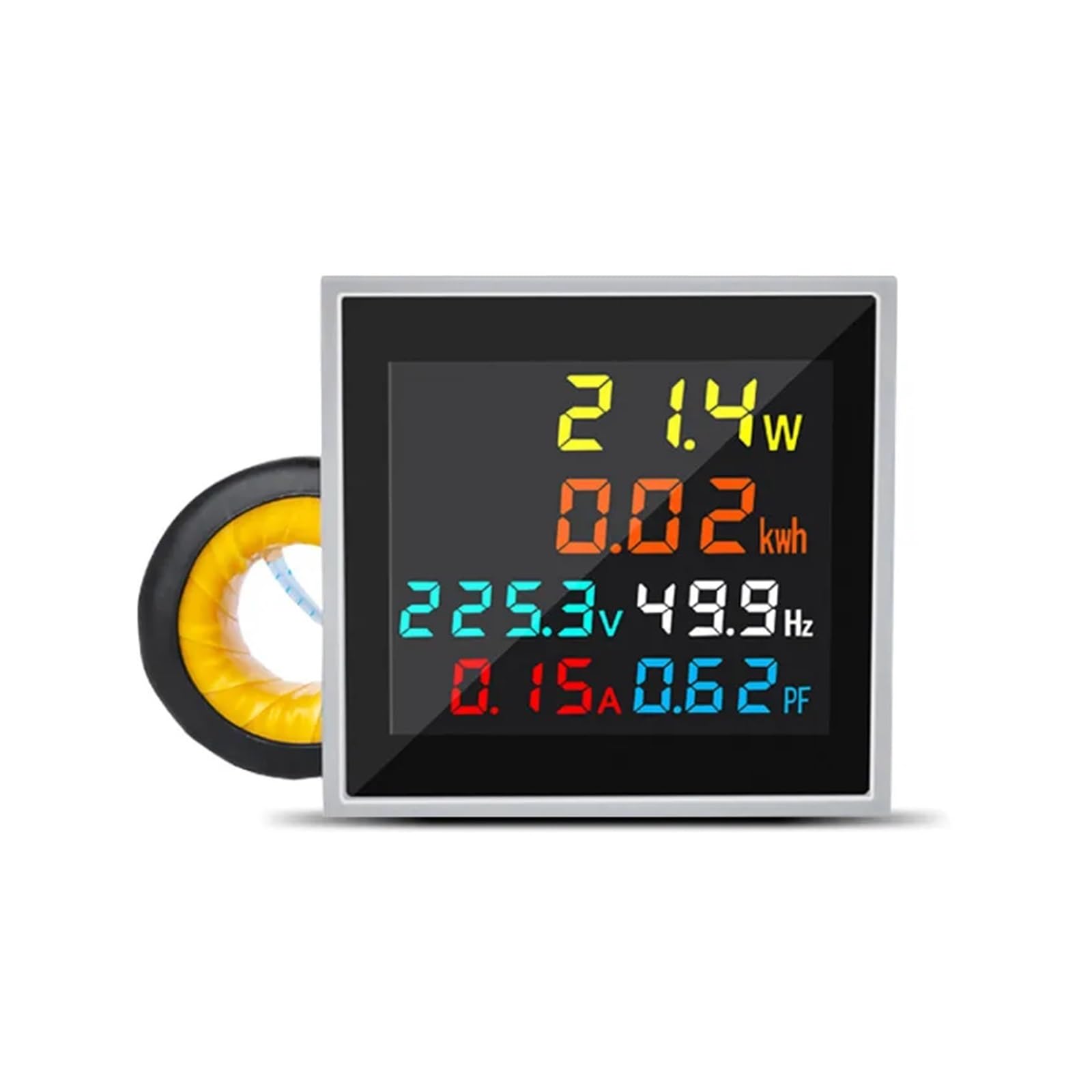 6IN1 D48-2058 LCD Digital Display Multifunction Meter Mini Electronic Watt-Hour Voltage Current Meter(AC 50-300V)