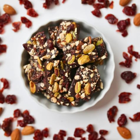 JOJO's Guilt-Free Dark Chocolate Pistachio Almond Cranberry bites ~ 14.4 ounces