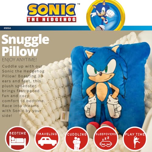 Image of Sonic The Hedgehog Anime Kids Super Plush Cozy Snuggle 3D Pillow (Officially Licensed Product) by Franco