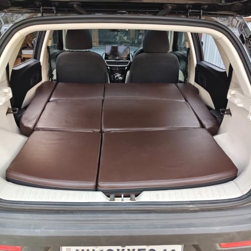 Image of Foldable Car Bed for XUV 3XO | Flat Sleeping Surface | Non-Inflatable | Bed Split- in 60 /40 | Luxury SUV Travel Comfort | Best for Long Travel Along with Child (Luxury Black)