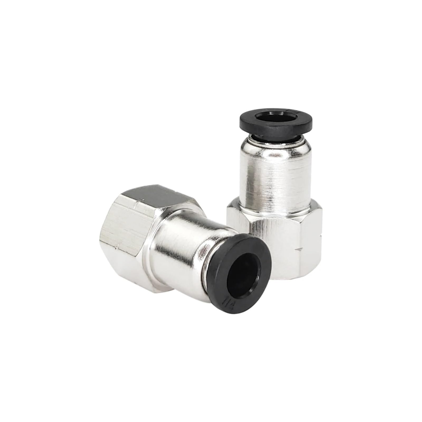 TaoHHU 10 Pack Pneumatic Female Straight 1/4 Inch Tube OD X 1/8 Inch NPT Thread Push To Connect Air Fittings Ptc Air Connector