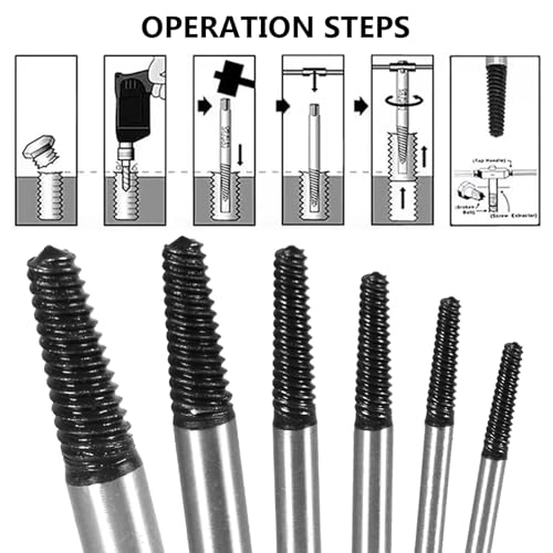 Screw Extractor Set 6 Extractor Set, Professional Left Extractor Set ...