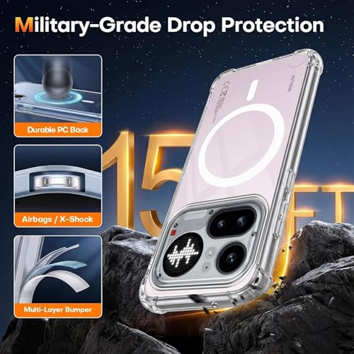 Image of Jkobi Shockproof Crystal-Clear Back Cover for Nothing Phone 4A Pro 5G (Magsafe Wireless Support | Drop & Camera Protection | Hard Polycarbonate)