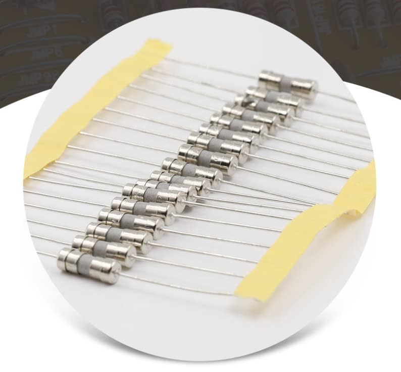 Miniatura 7 de Bettomshin 20 fusibles axiales de tubo de cerámica T3.15A 250V, 3.6x10mm0.14"x0.39" Retraso de fusión lenta, fusibles de retardo de tiempo de