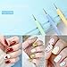 TEOYALL Nail Art Brushes, Nail Design Painting Brushes Builder Gel Brush Nail Dotting Tools Nail Fine Liner Brushes