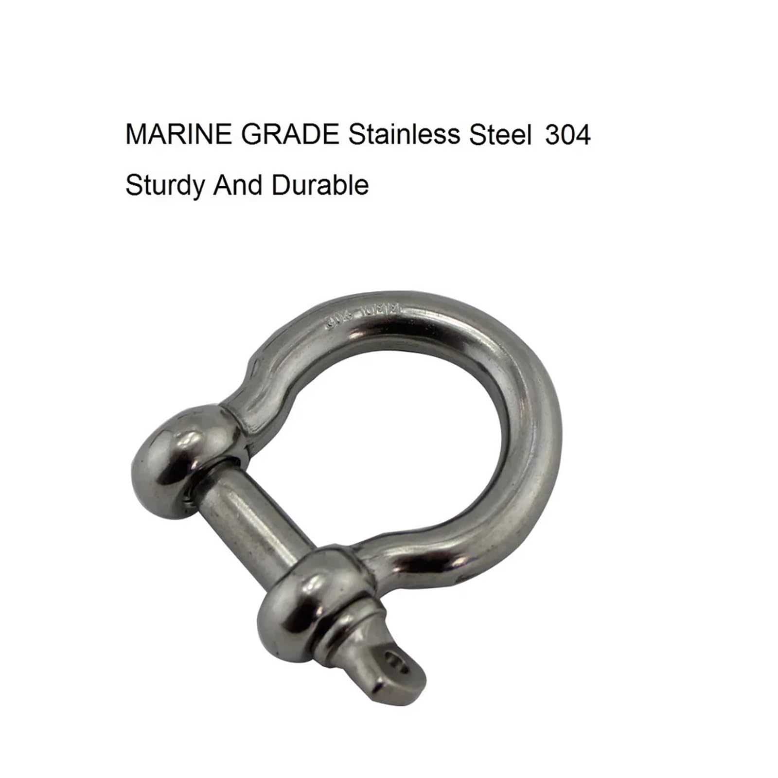 Grilletes Grillete de anclaje tipo perno de seguridad de acero inoxidable 304, 5 piezas, 4mm, 5mm, 6mm, 8mm, 10mm, Mini Hardware de aparejo grande, grilletes de cuerda for barcos(8mm)